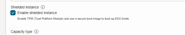 Enable shielded instance