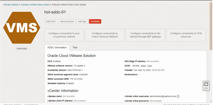 VMS View additional details