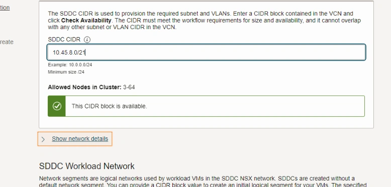 Show Network Details