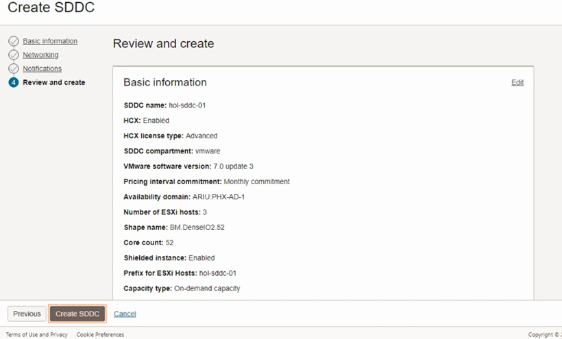 Create SDDC