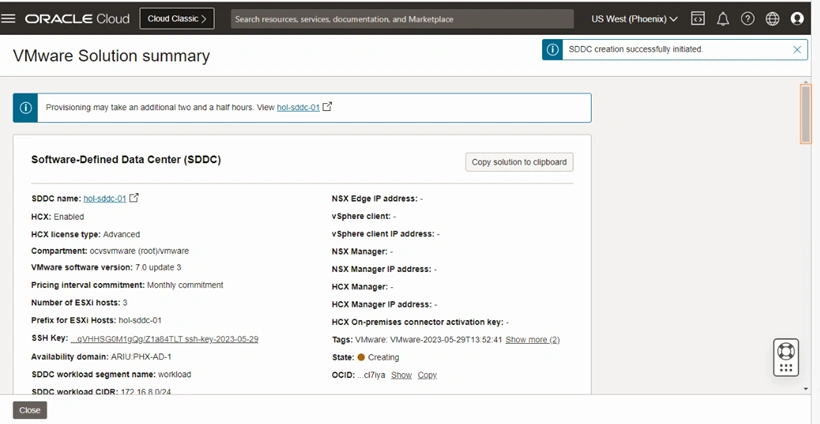 VMware solution summary