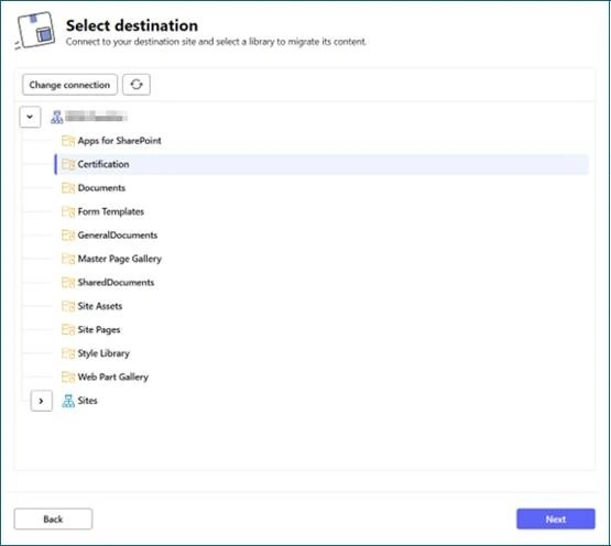 Destination SharePoint