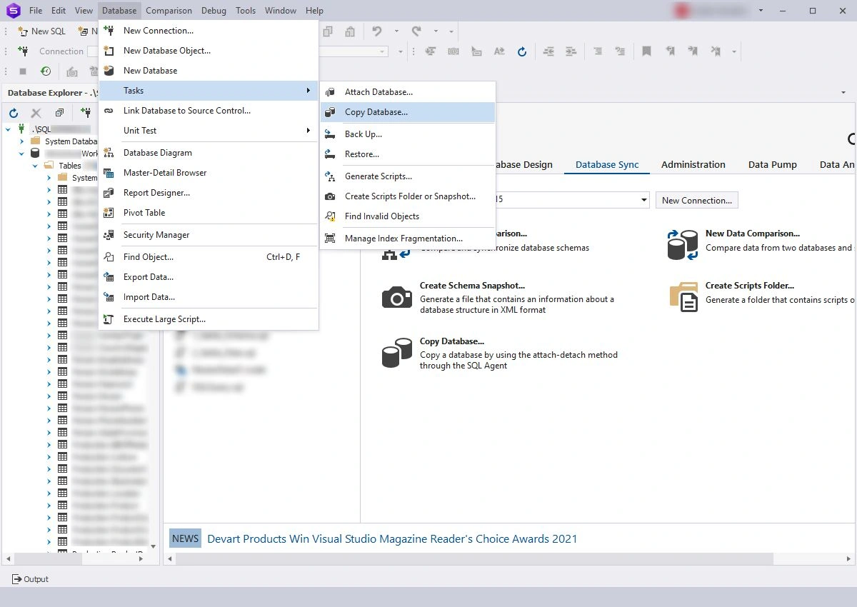 copy wizard method to migrate SQL server to new server