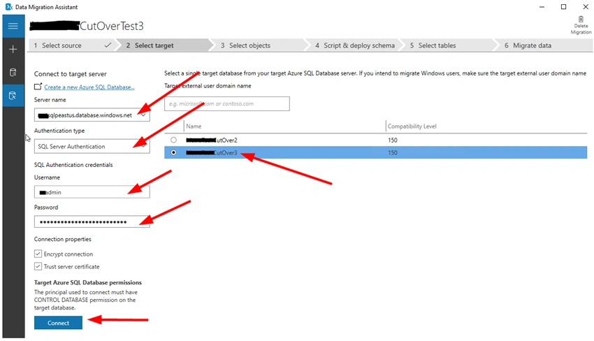 Migrating a SQL IaaS Database to Azure SQL using DMA