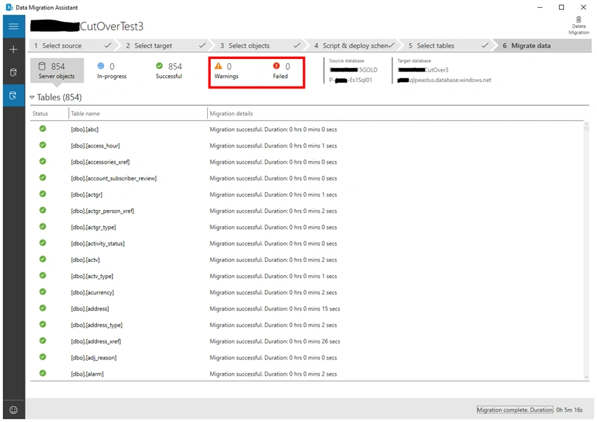 Migrating a SQL IaaS Database to Azure SQL using DMA