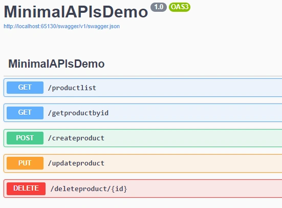 Minimal APIs using .NET Core 6