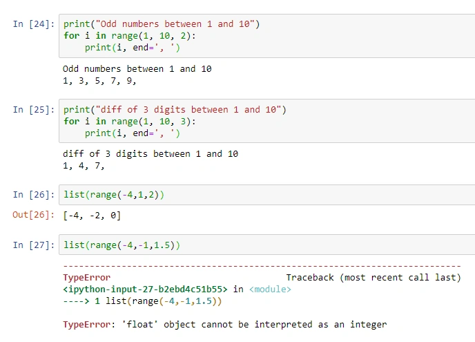 range() Function Of Python