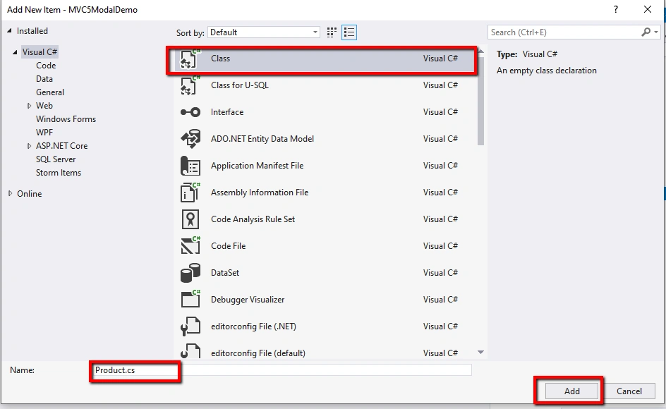 Model In ASP.NET MVC 5