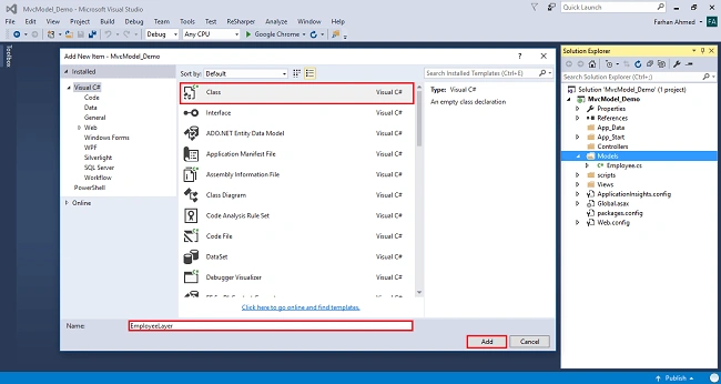 Models In ASP.NET MVC Application