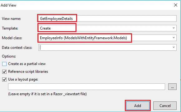 Models In ASP.NET MVC 5 Using Entity Framework