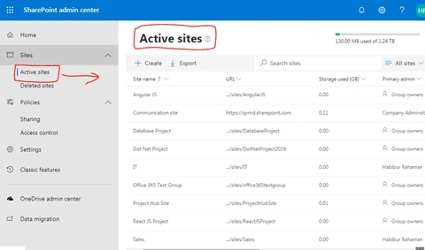 Modern SharePoint Online Admin Center