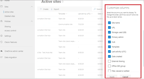 Modern SharePoint Online Admin Center