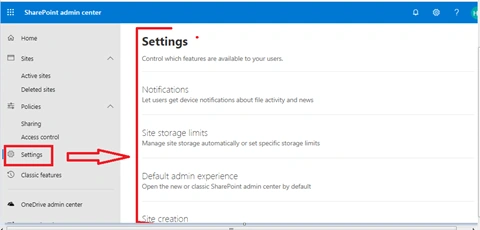 Modern SharePoint Online Admin Center