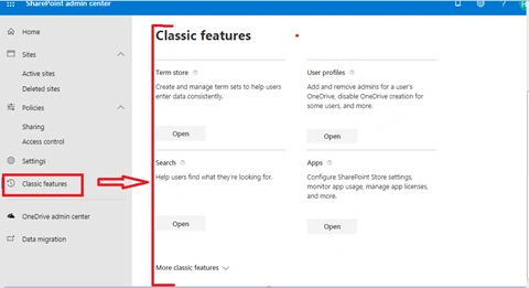 Modern SharePoint Online Admin Center