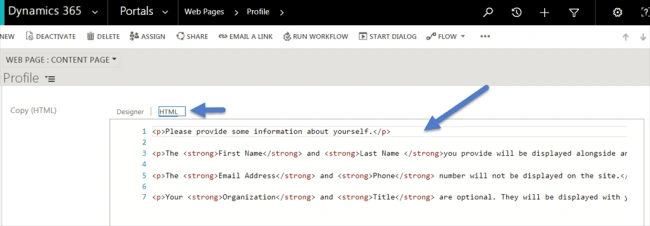 HTML tab