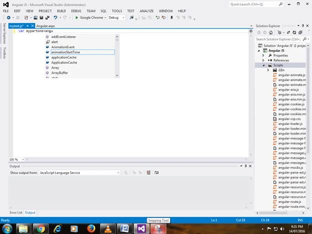 Intelligence AngularJS