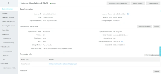 MongoDB Server On Alibaba Cloud