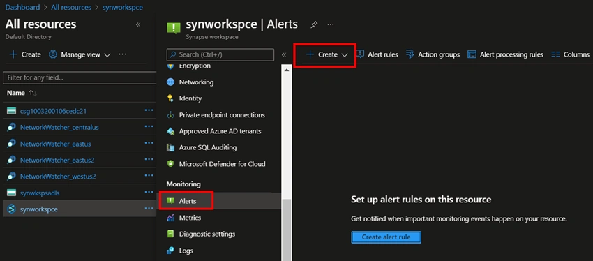 Monitor Azure Synapse Analytics using Azure Monitor