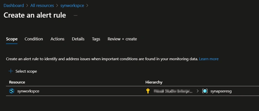Monitor Azure Synapse Analytics using Azure Monitor