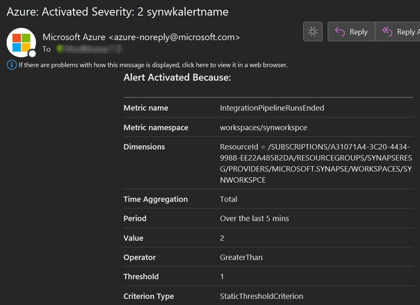 Monitor Azure Synapse Analytics using Azure Monitor