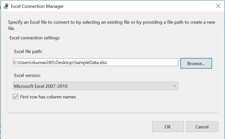 Move Data From Excel To SQL Using SSIS