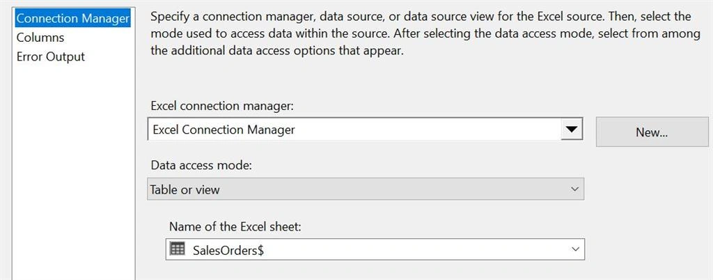 Move Data From Excel To SQL Using SSIS