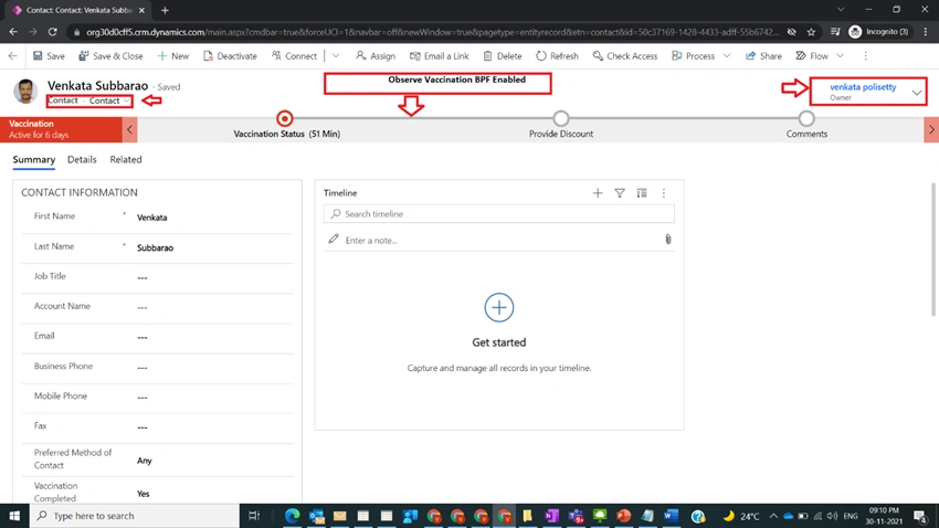 Move to Next Stage using JavaScript in BPF