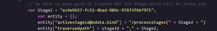 Move to Next Stage using JavaScript in BPF