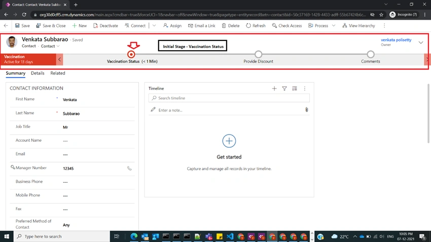 Move to Next Stage using JavaScript in BPF