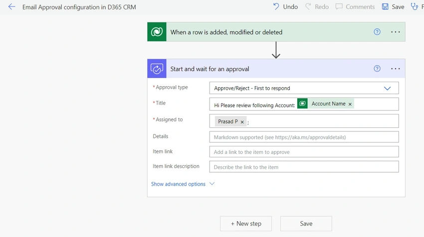 Select approval type