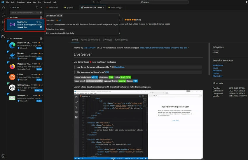 Live server