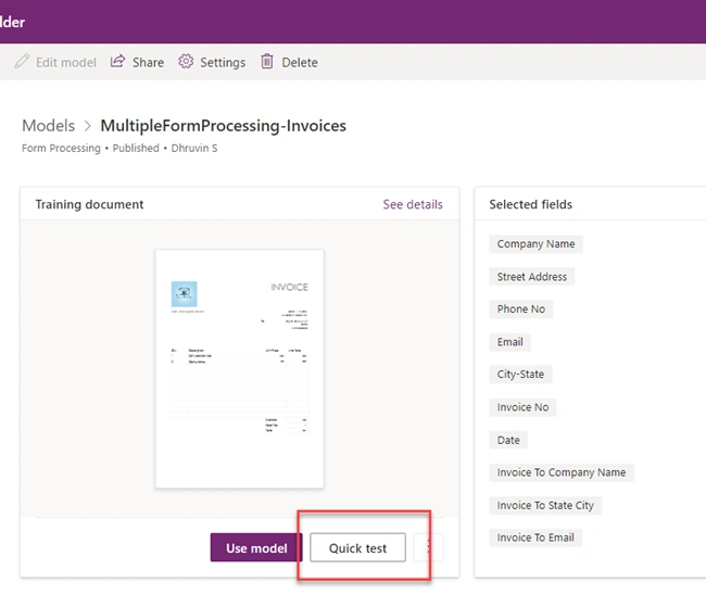 Multi Layout Form Processing using AI Builder