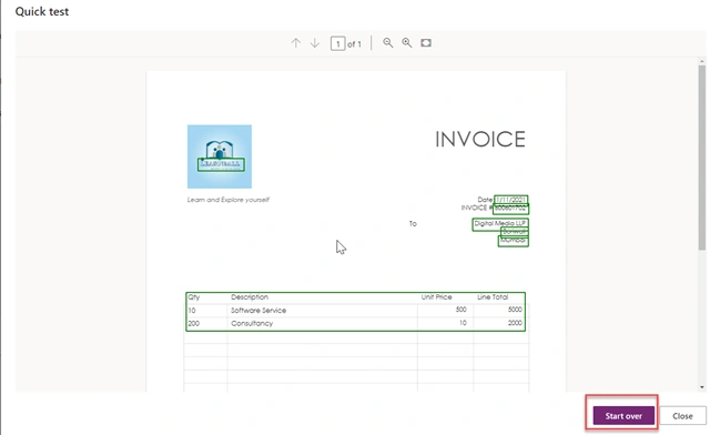 Multi Layout Form Processing using AI Builder