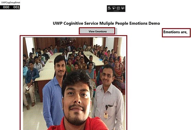 Multiple People Emotions in UWP 