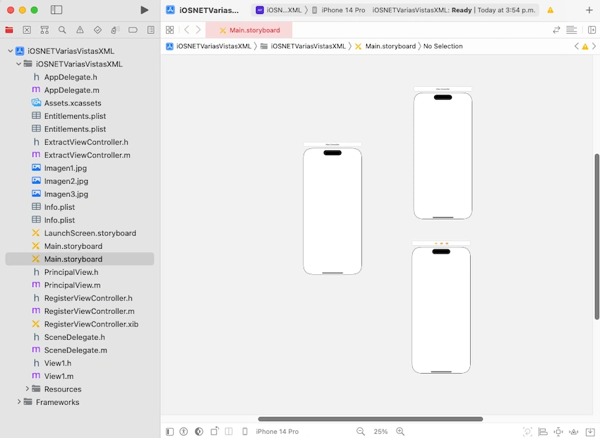 Multiple views and access to XML files with .NET for iOS