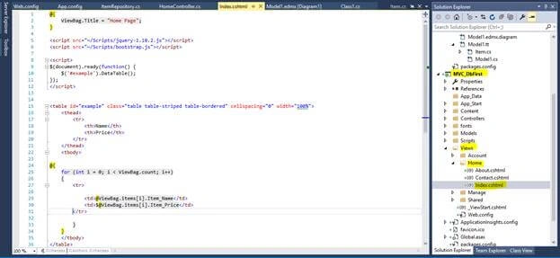 MVC 5 Demo Project