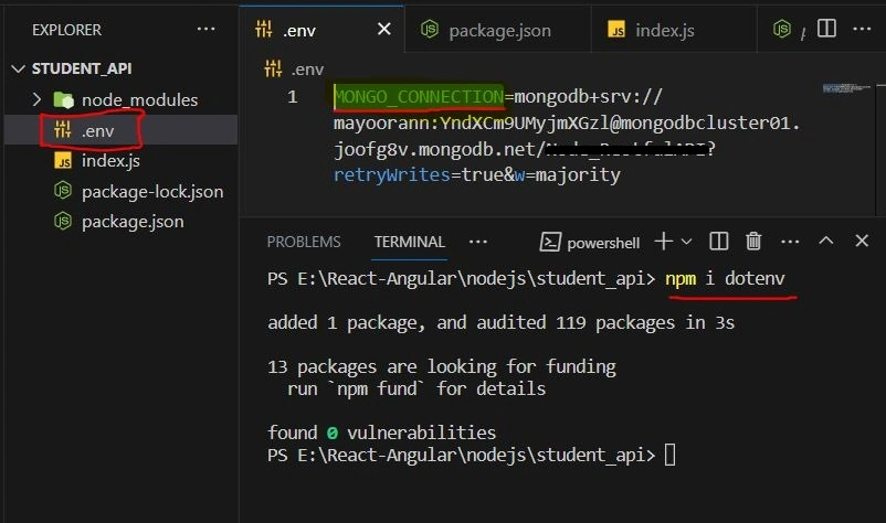 MongoDB Connection .env