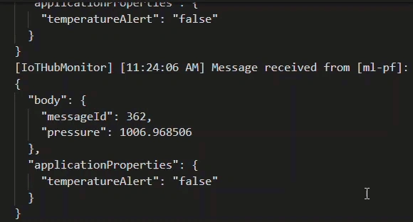 MXChip Device with Pressure, Humidity, Temperature Info using Azure IoT Workbench