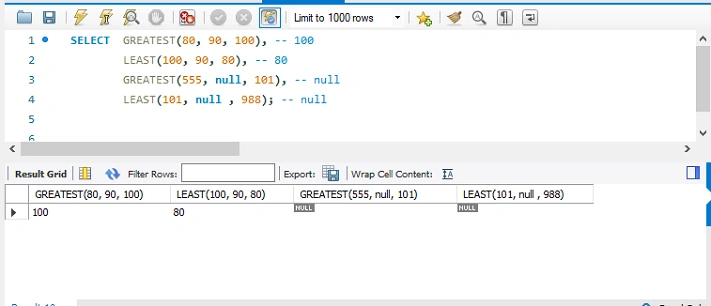 COMPARISON FUNCTIONS
