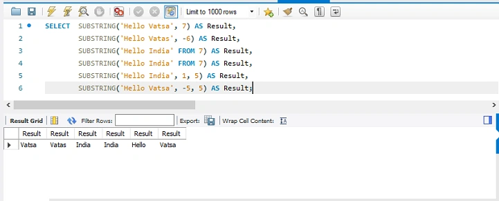 SUBSTRING