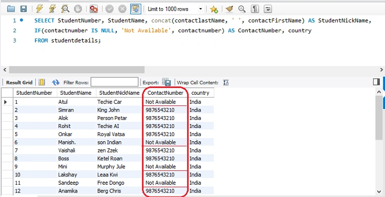 database Example 1