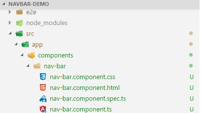 Nav Bar in Angular