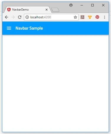 Nav Bar in Angular