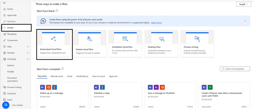 createWorkFlow