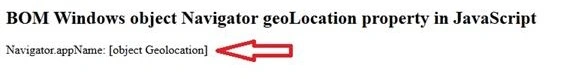 BOM Windows Navigator Object In JavaScript