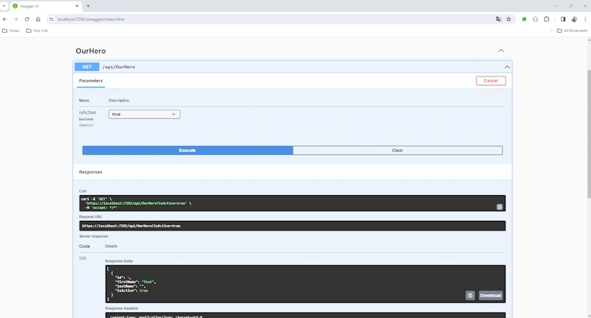Execute project