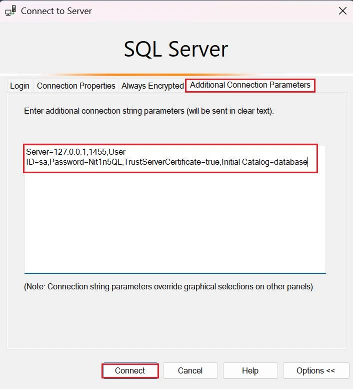 Additional Connection Parameters