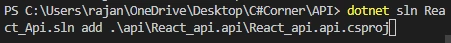 .NET Core API And React In A Single Solution