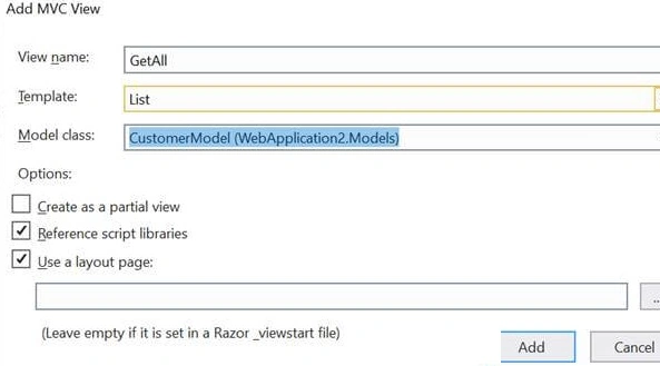 Add MVC view 4-