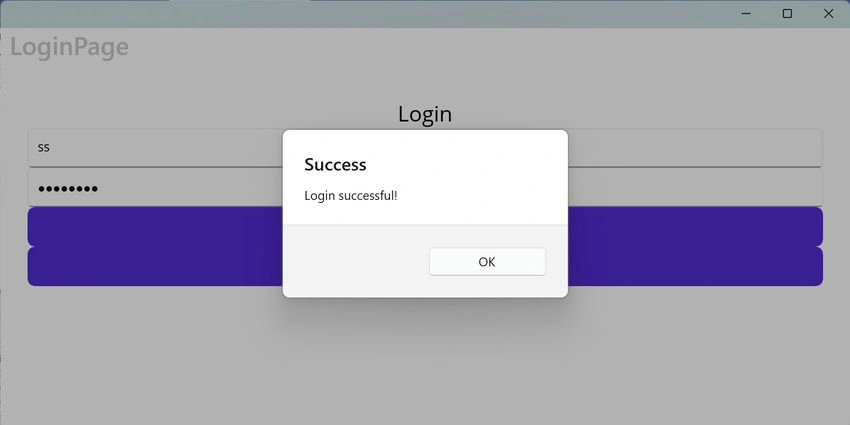 Login success